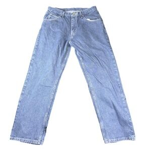 Wrangler Jeans Mens 32x30 Blue Relaxed Fit Straight Leg 5-Pocket 976T1DR